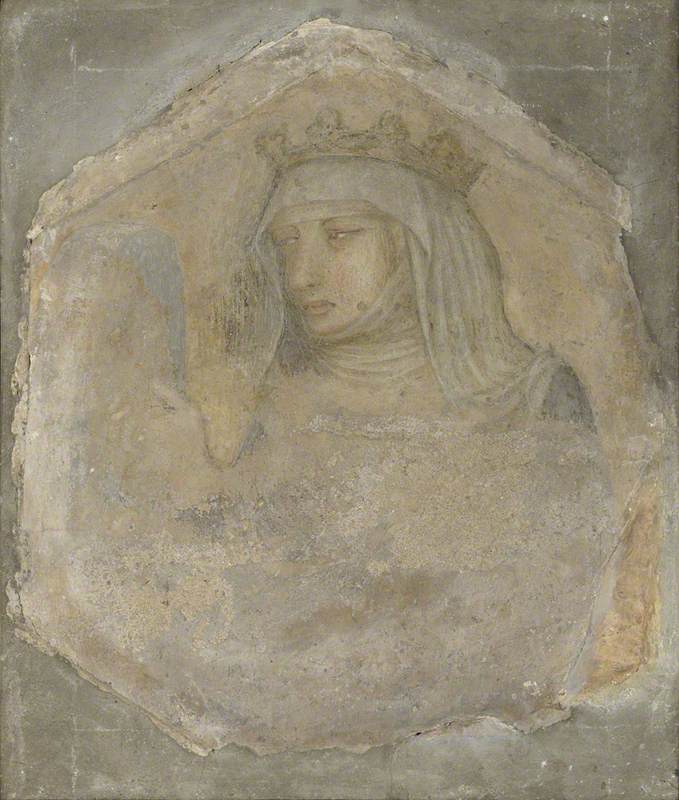 Une figure féminine couronnée (Sainte Élisabeth de Hongrie ?) - Pietro Lorenzetti