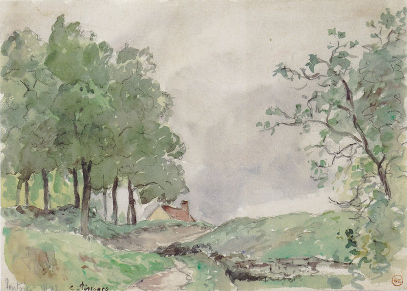 Landskap ved Pontoise - Camille Pissarro