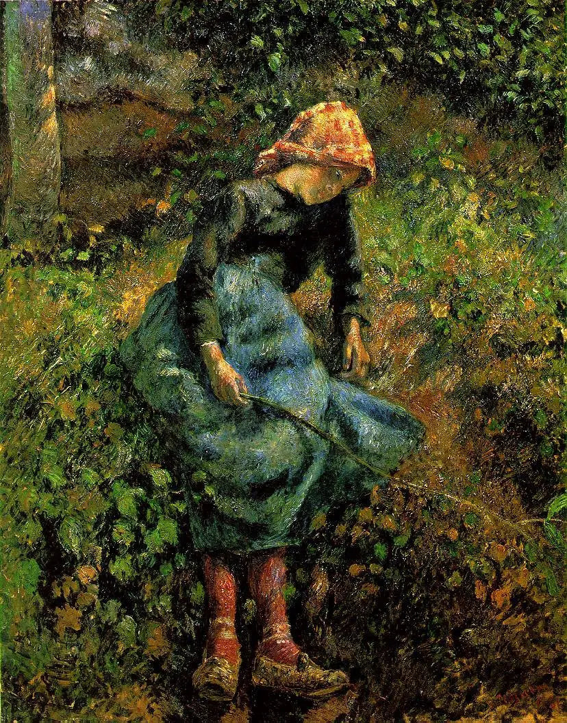 Reproduction du tableau « La Bergère - Camille Pissarro » par Alpha Reproduction en peinture à l’huile