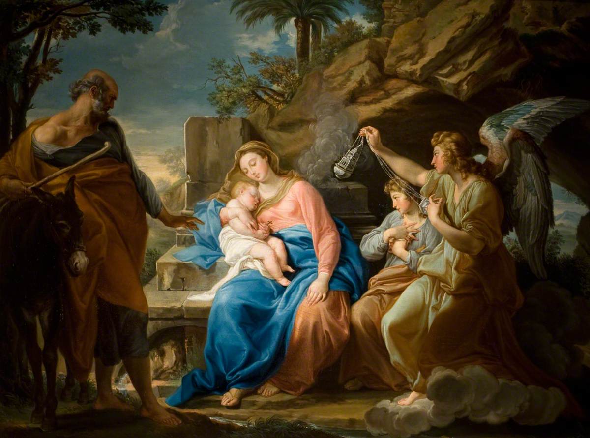 Le repos pendant la fuite en Égypte - Pompeo Batoni - Alpha Reproduction