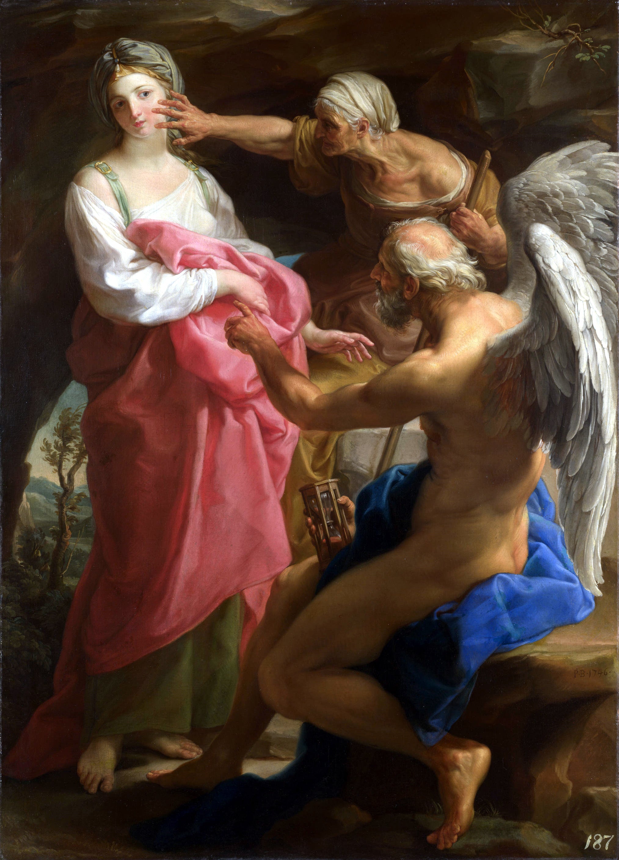 Le Temps ordonne à la Vieillesse de détruire la Beauté - Pompeo Batoni - Alpha Reproduction