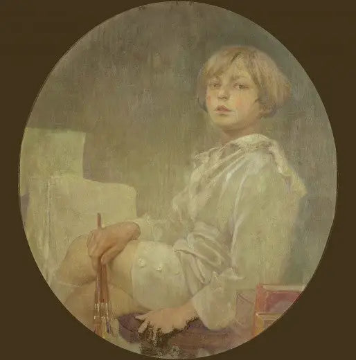 Portrett av Muchas sønn, Jiří - Alphonse Mucha