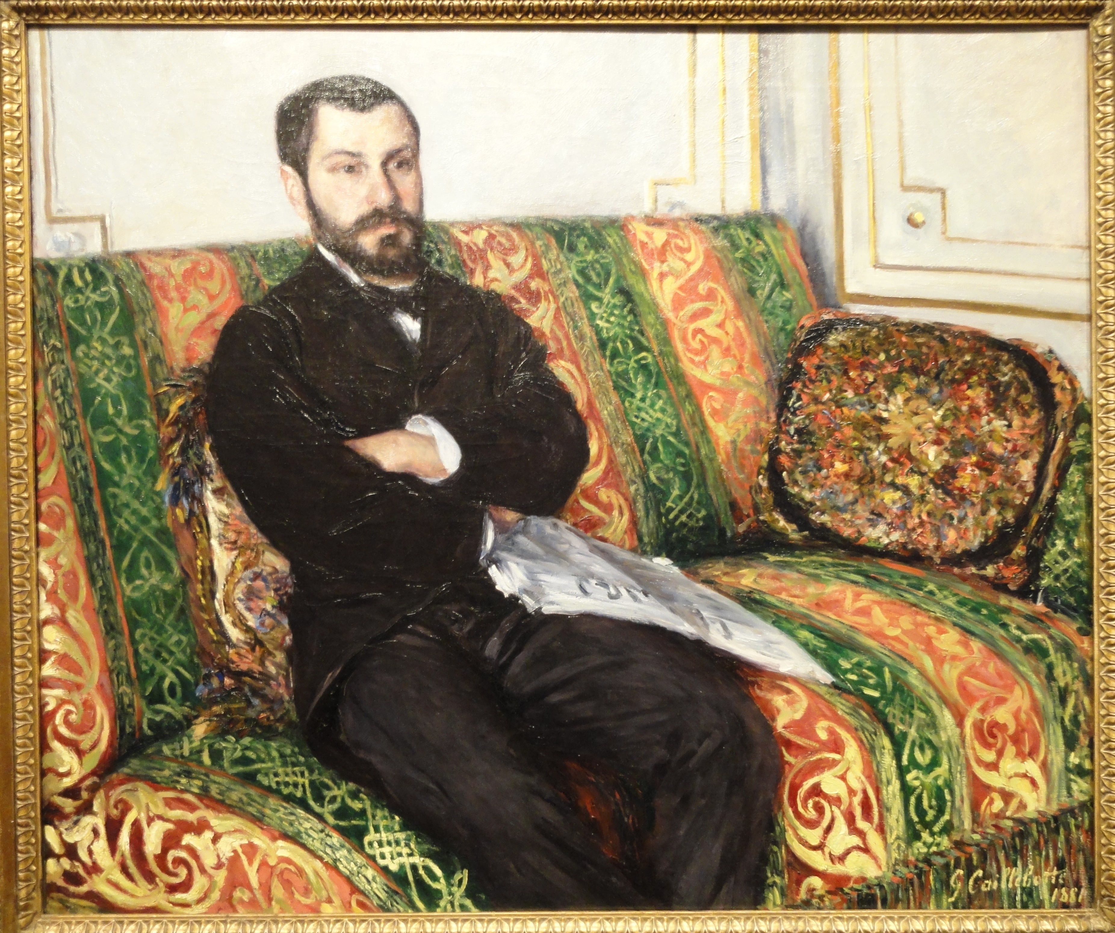 Reproduction du tableau « Portrait de Richard Gallo - Gustave Caillebotte » par Alpha Reproduction en peinture à l’huile