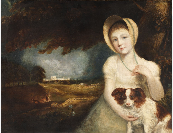 Portrait d'un enfant avec un chien - John Constable