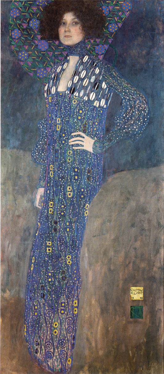 💙 Portrett av Emilie Flöge – Gustav Klimt (1902)