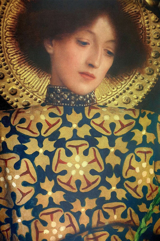 👑 Portrett av ung kvinne (Detalj fra Allegori av skulptur) – Gustav Klimt (1889)