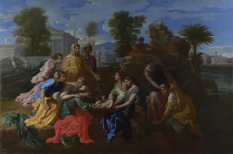 Moses reddet av vannet - Nicolas Poussin