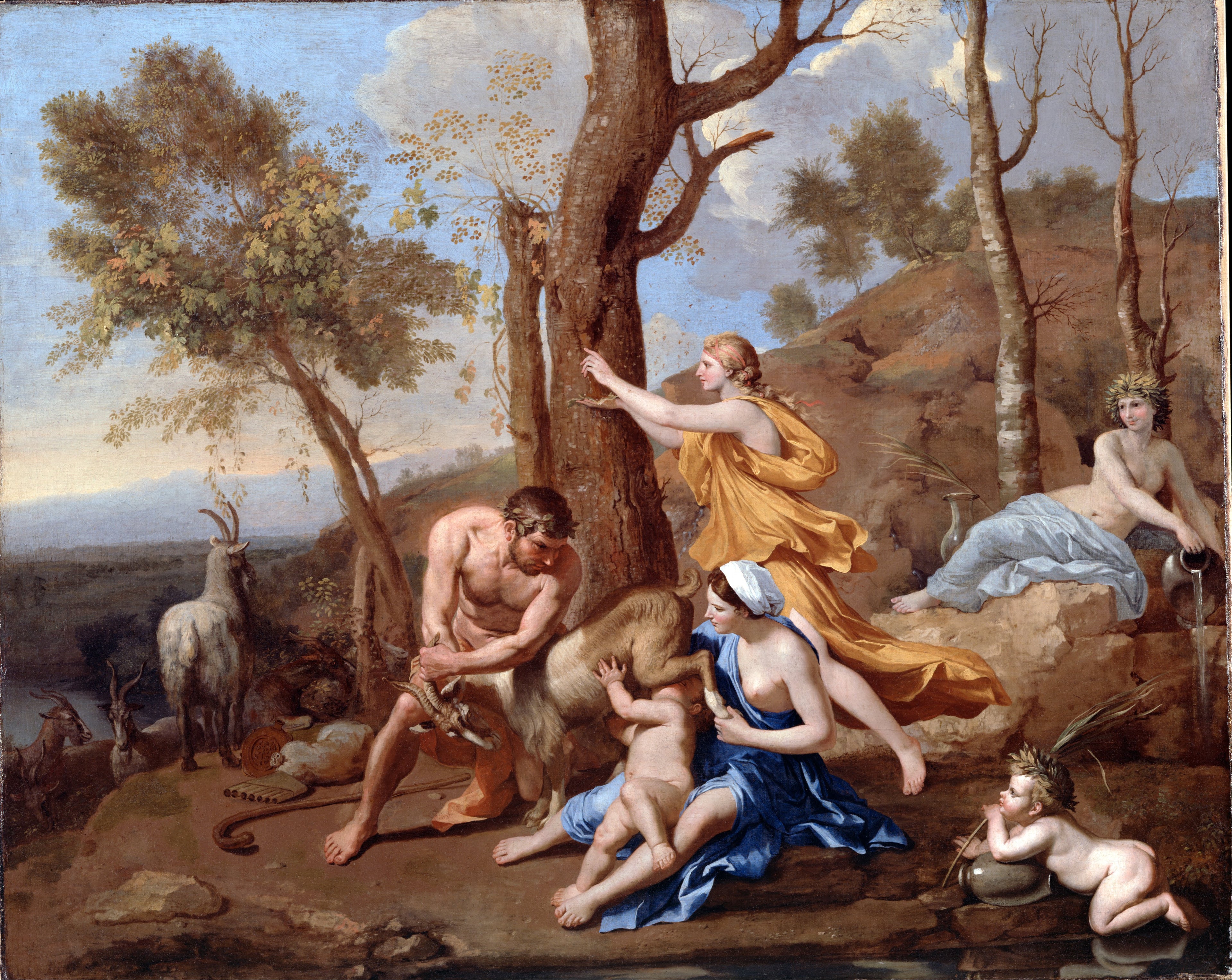 La Nourriture de Jupiter - Nicolas Poussin