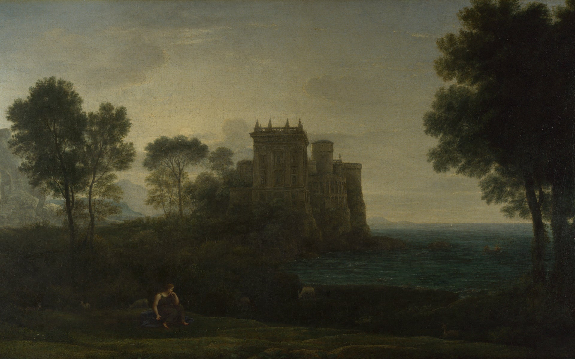 Psyché devant le palais de l'Amour - Claude Lorrain
