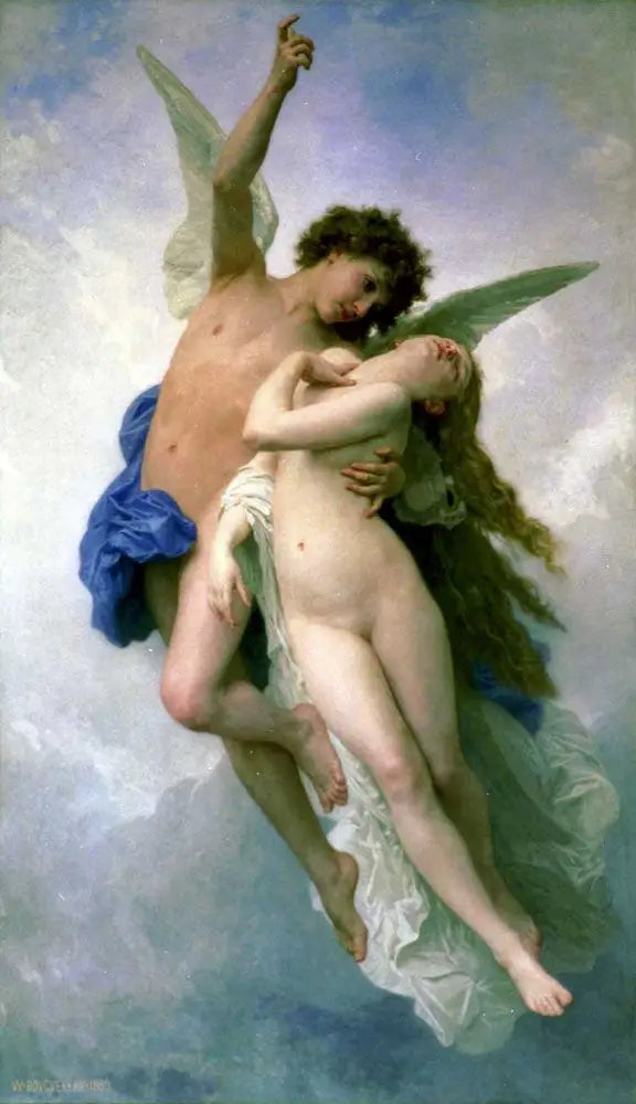 Reproduction du tableau « Psyché et l'Amour - Bouguereau » par Alpha Reproduction en peinture à l’huile