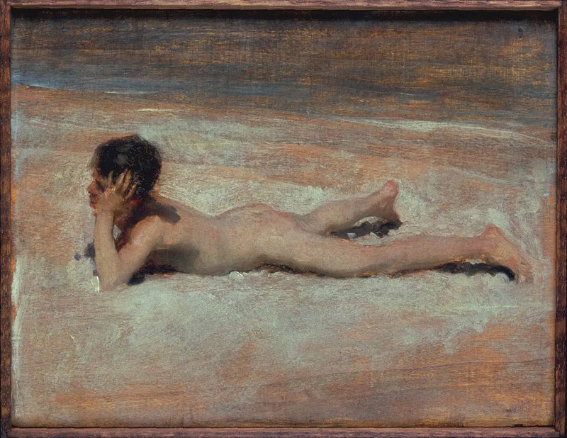 En naken gutt på en strand - John Singer Sargent