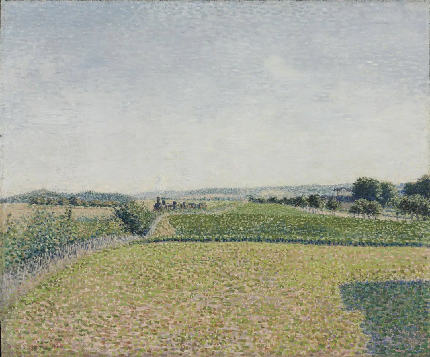 Reproduction du tableau « Chemin de fer vers Dieppe - Camille Pissarro » par Alpha Reproduction en peinture à l’huile