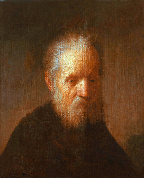 Reproduction du tableau « Copie de « Buste d'un vieil homme » - Rembrandt » par Alpha Reproduction en peinture à l’huile