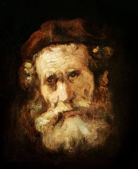 Reproduction du tableau « Un rabbin - Rembrandt » par Alpha Reproduction en peinture à l’huile