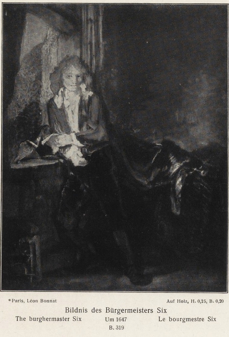 Reproduction du tableau « Portrait de Jan Six - Rembrandt » par Alpha Reproduction en peinture à l’huile