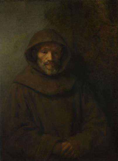 Reproduction du tableau « Un frère franciscain - Rembrandt » par Alpha Reproduction en peinture à l’huile