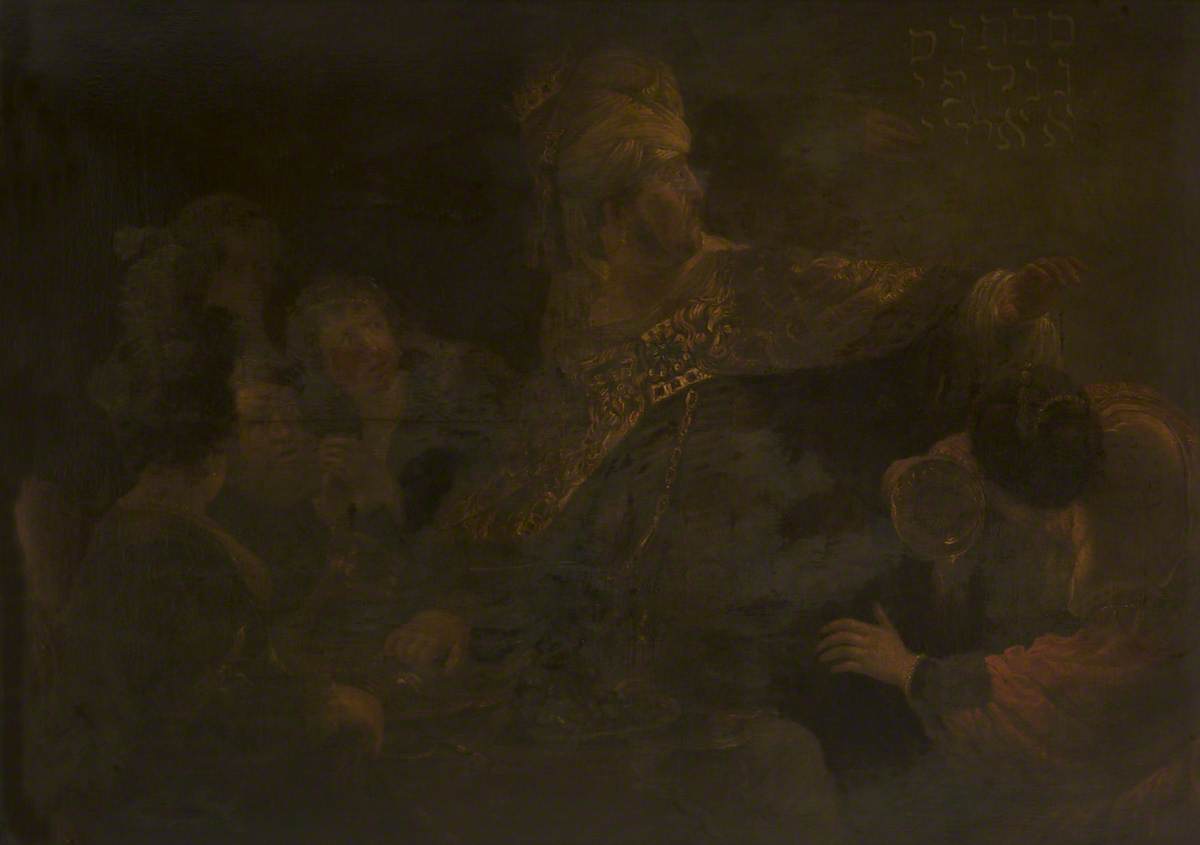 Reproduction du tableau « Le festin de Belshazzar - Rembrandt » par Alpha Reproduction en peinture à l’huile