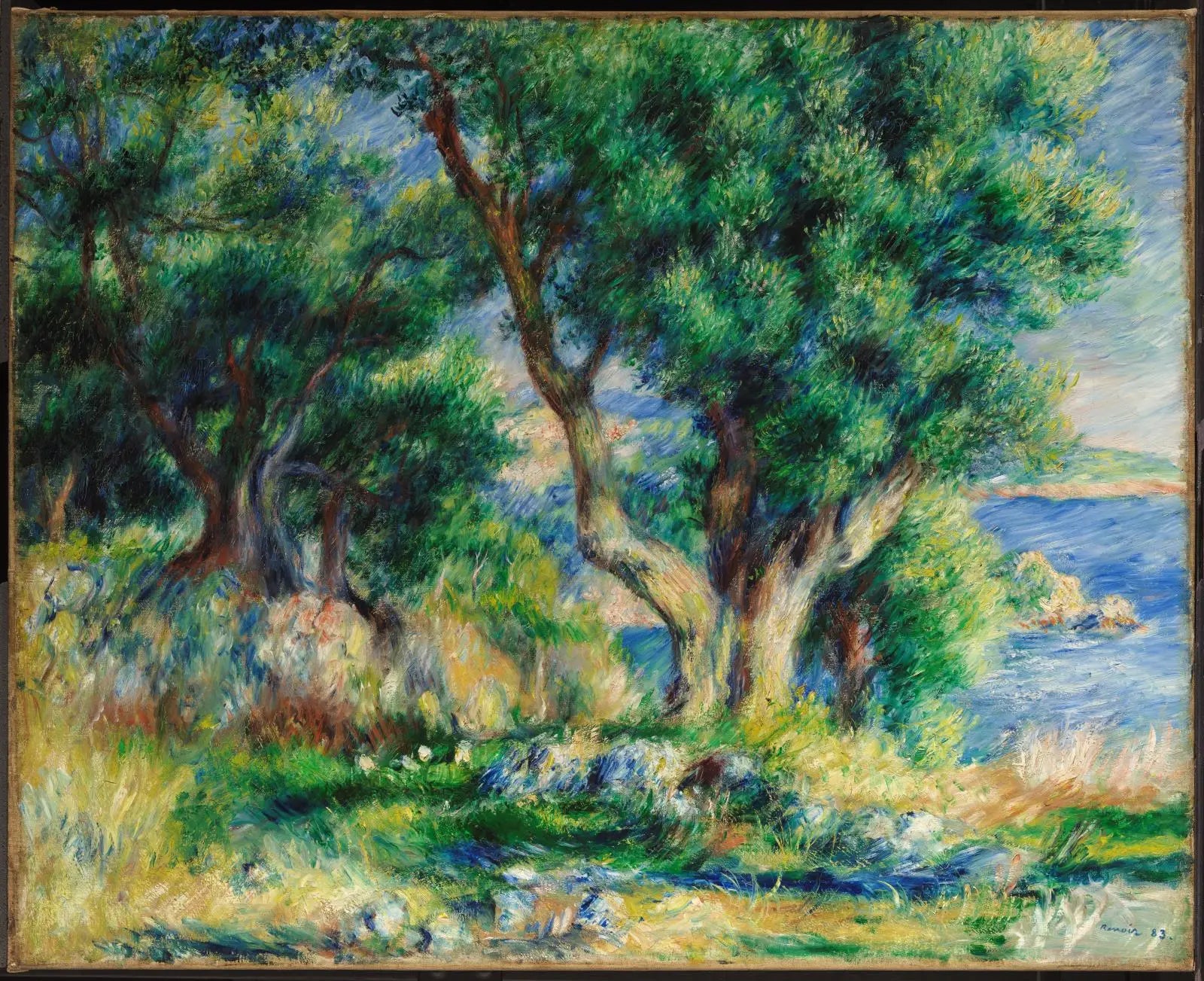 Reproduction du tableau « Paysage sur la côte, près de Menton - Pierre-Auguste Renoir » par Alpha Reproduction en peinture à l’huile