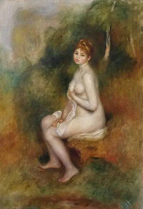 Reproduction du tableau « Nu dans un paysage - Pierre-Auguste Renoir » par Alpha Reproduction en peinture à l’huile