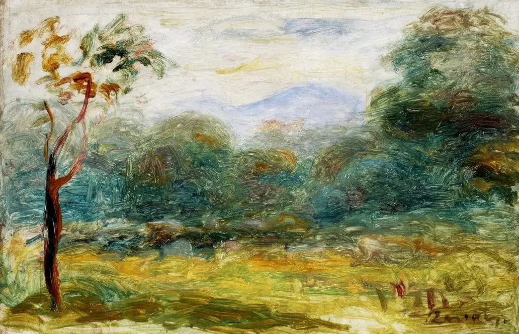 Reproduction du tableau « Paysage du Midi (Cagnes). - Pierre-Auguste Renoir » par Alpha Reproduction en peinture à l’huile