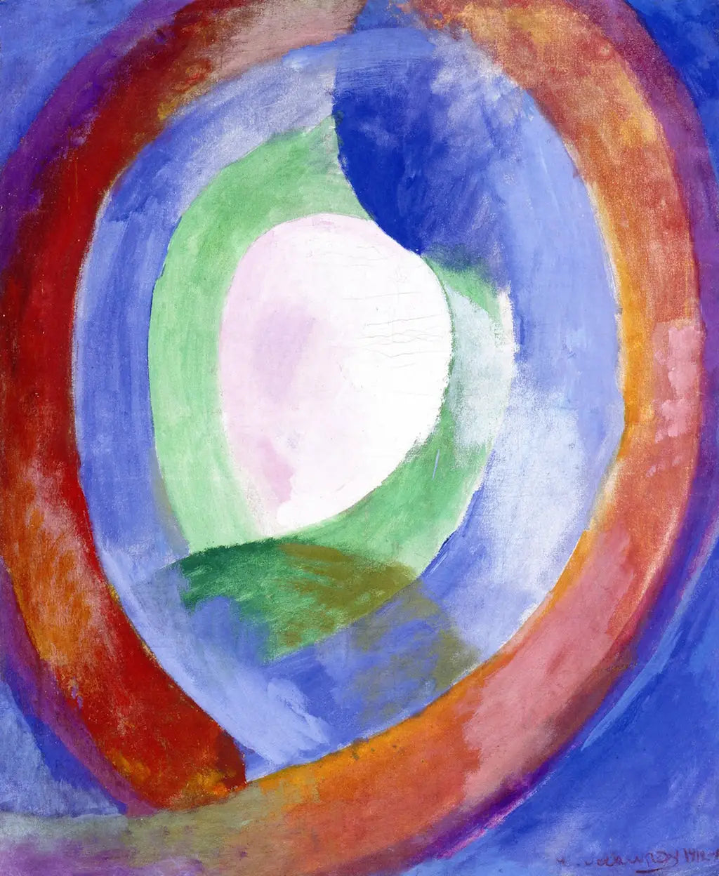 Reproduction du tableau « Formes circulaires, Lune no. 1 - Robert Delaunay » par Alpha Reproduction en peinture à l’huile
