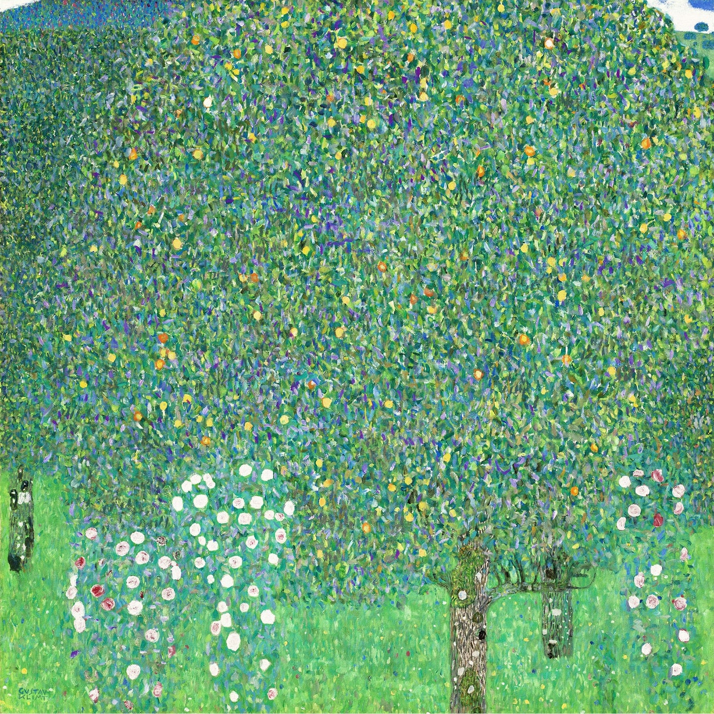 🌳🌸 Rosebusker under trærne – Gustav Klimt (1905)