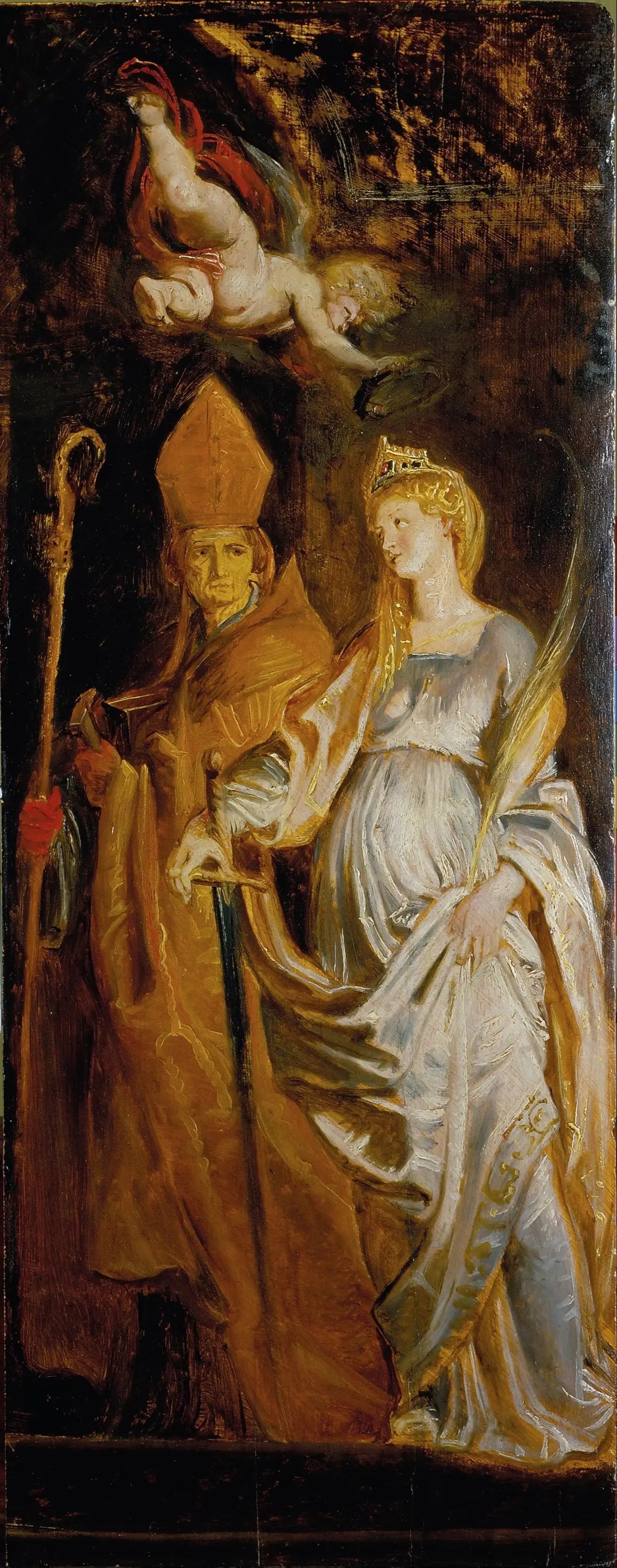 Saintes Catherine d’Alexandrie et Éloi (associées aux saints Amand et Walburge) - Peter Paul Rubens - Alpha Reproduction