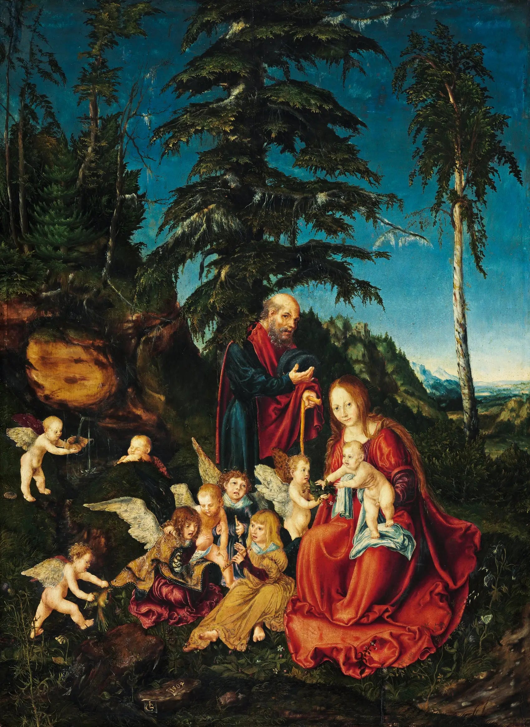 Repos pendant la fuite en Égypte - Lucas Cranach the Elder - Alpha Reproduction