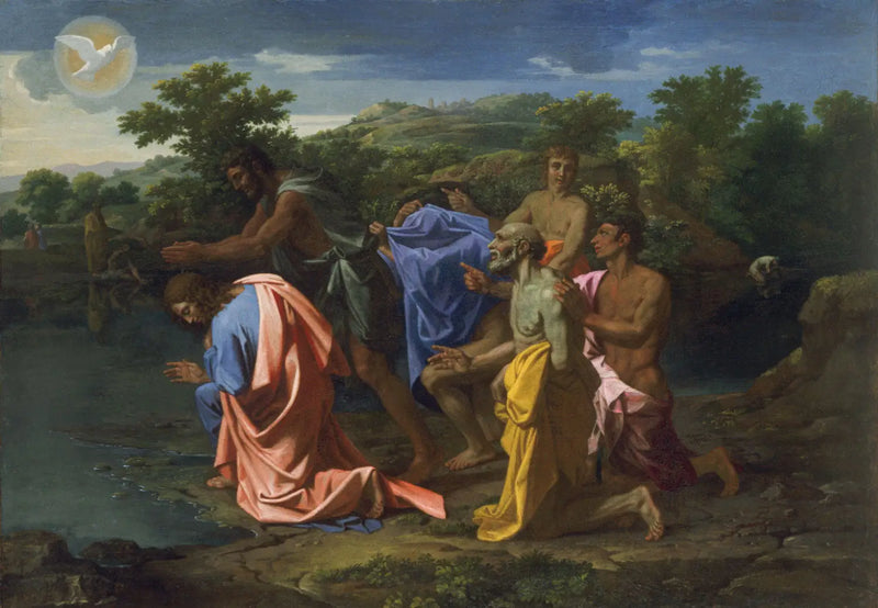 Saint Jean døper Kristus - Nicolas Poussin