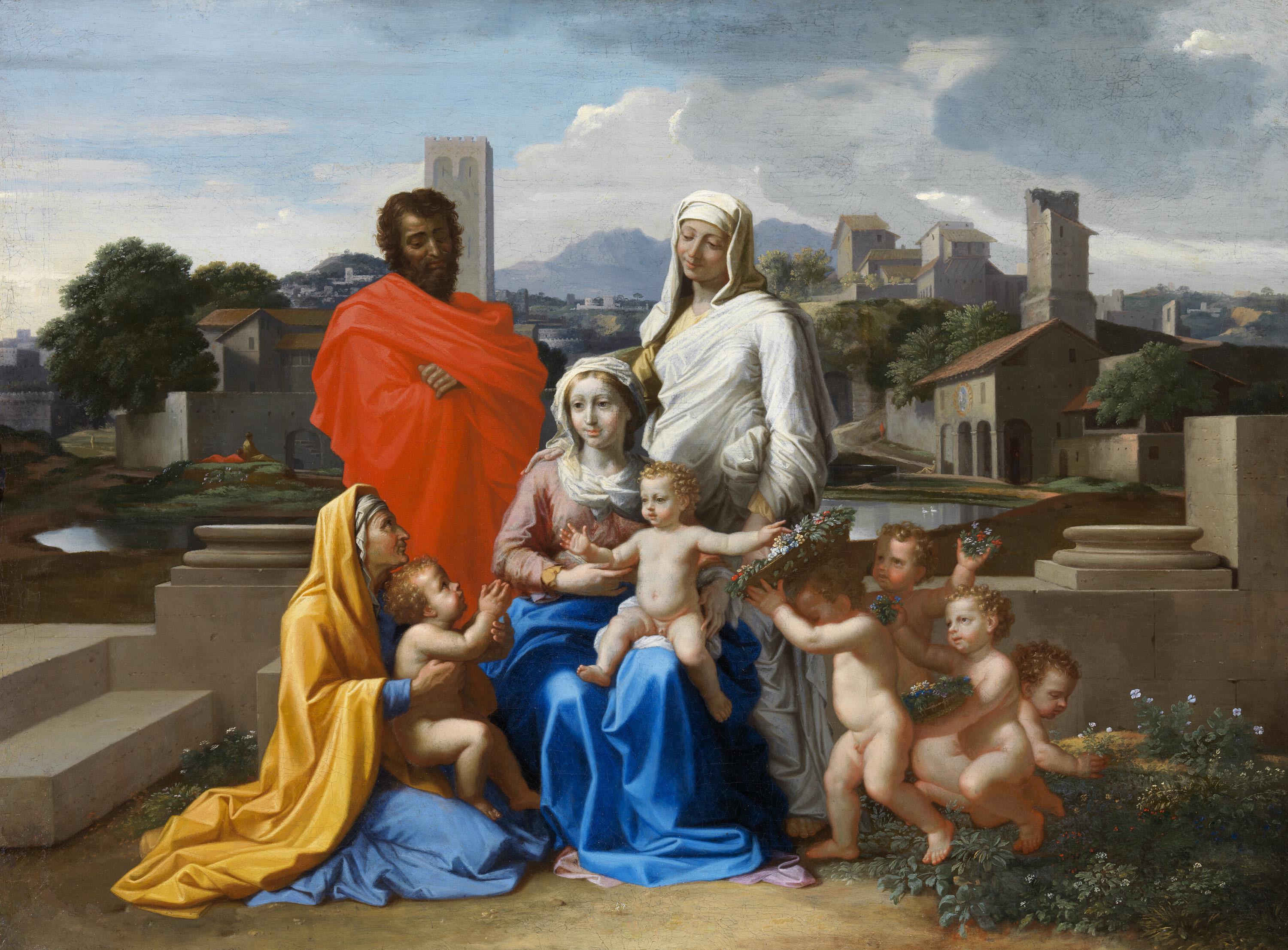 Chiffres de Sainte Famille aux dix - Nicolas Poussin