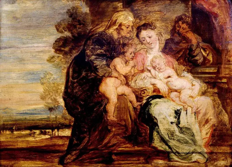 Sainte famille avec sainte Elisabeth et saint Jean - Peter Paul Rubens - Alpha Reproduction
