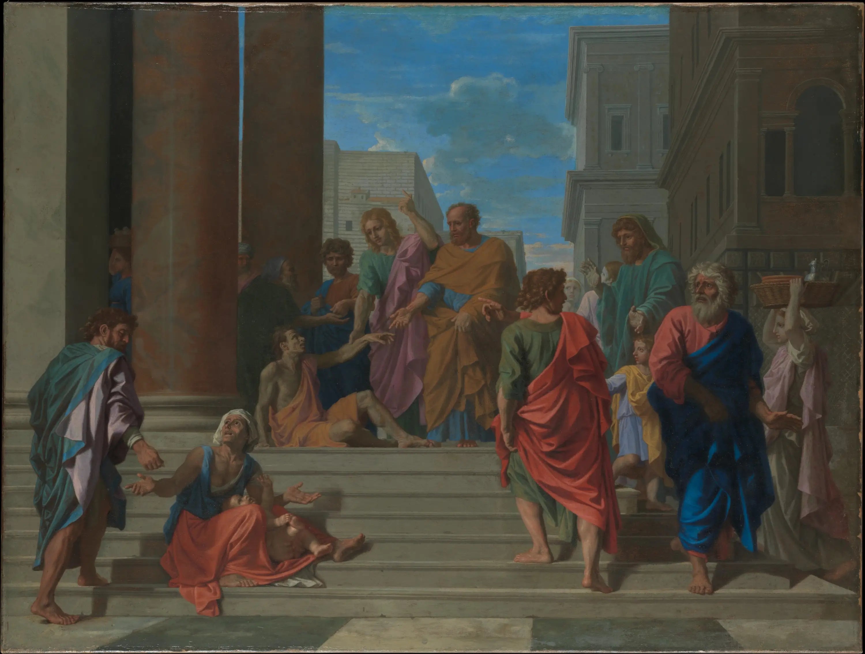 Saint Pierre et Saint Jean guérissant le boiteux - Nicolas Poussin - Alpha Reproduction