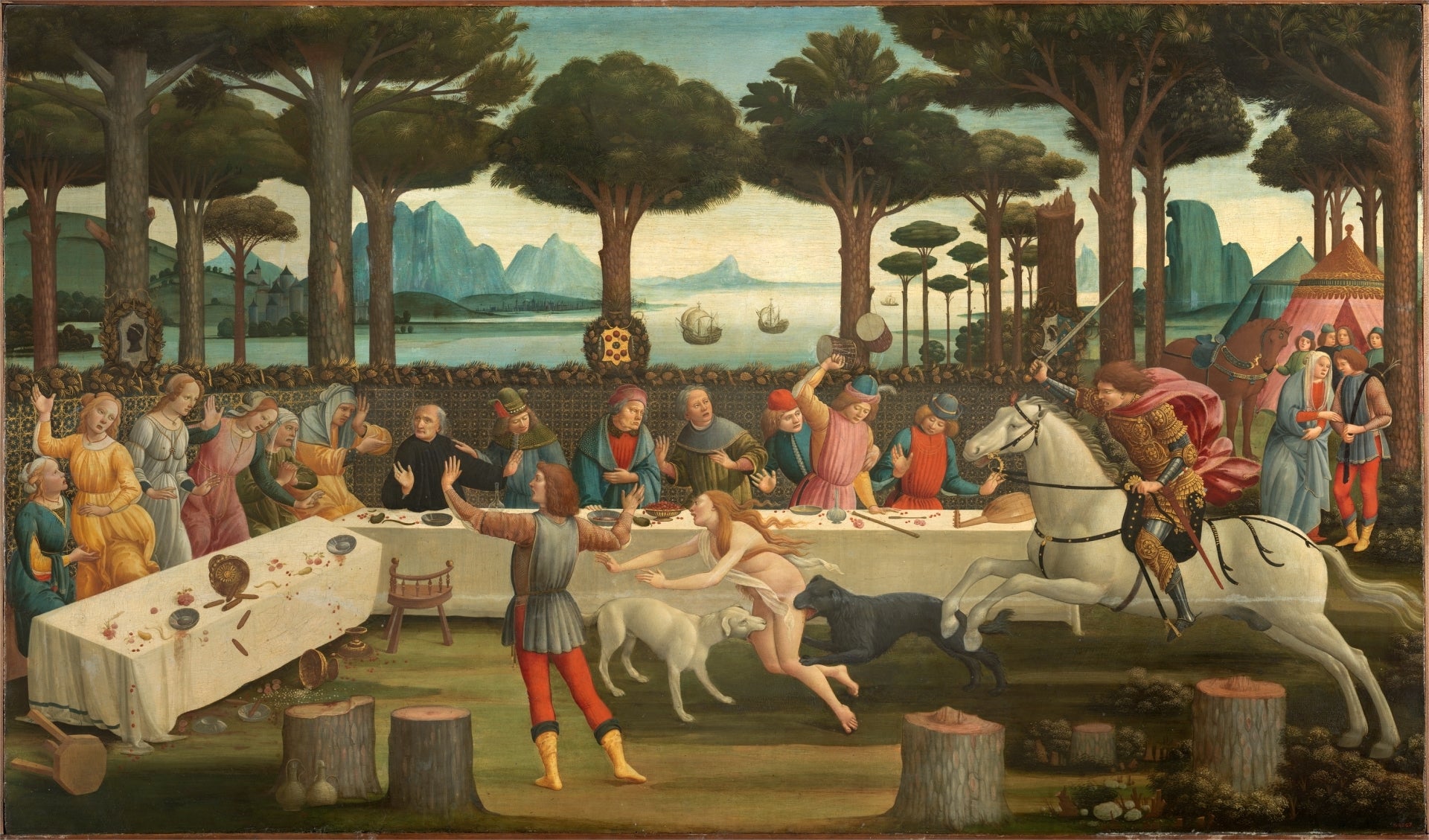 Historien om Nastagio degli Onesti - Sandro Botticelli