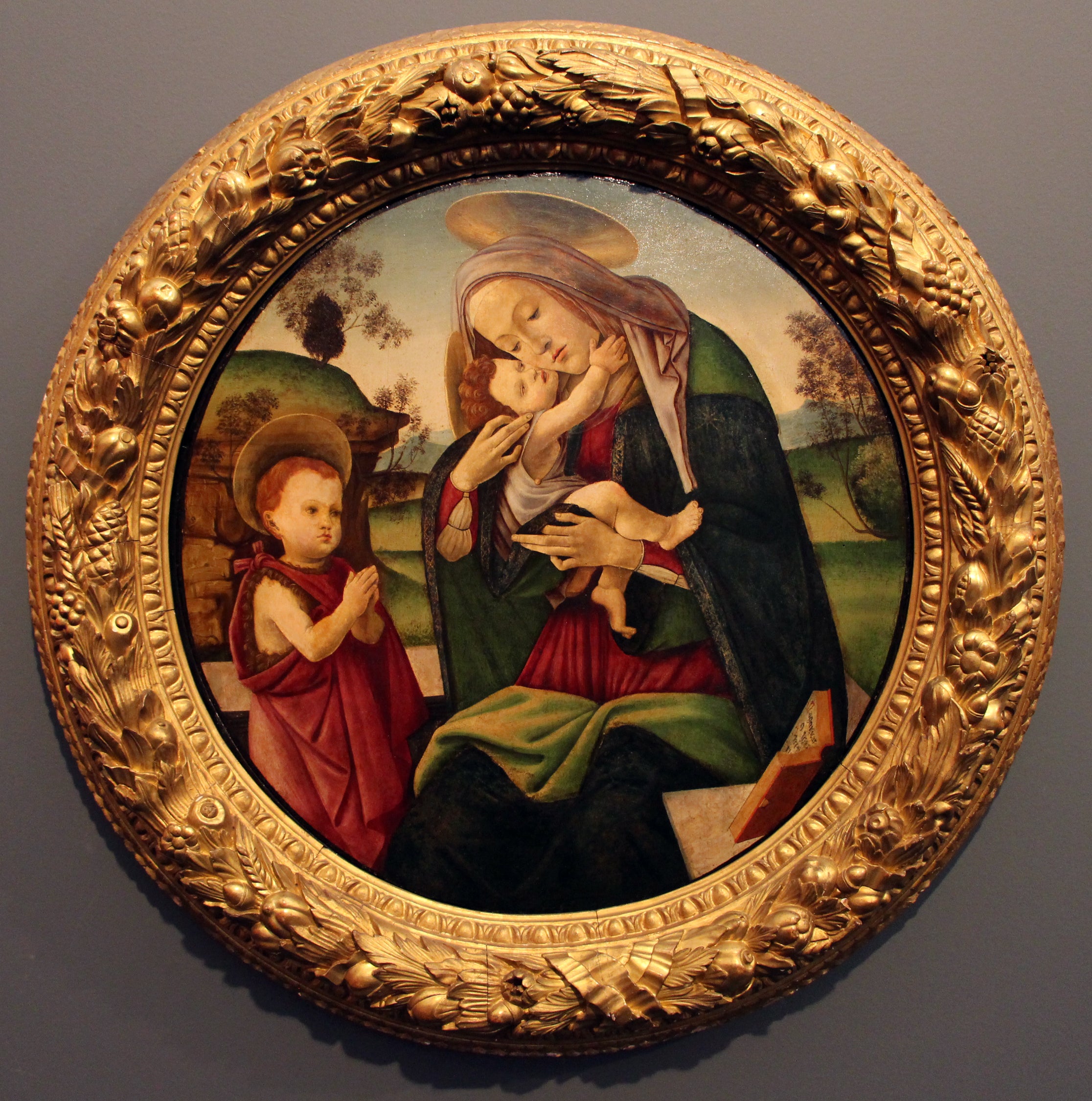 Jomfruen med barnet og den lille helgenen Johannes - Sandro Botticelli