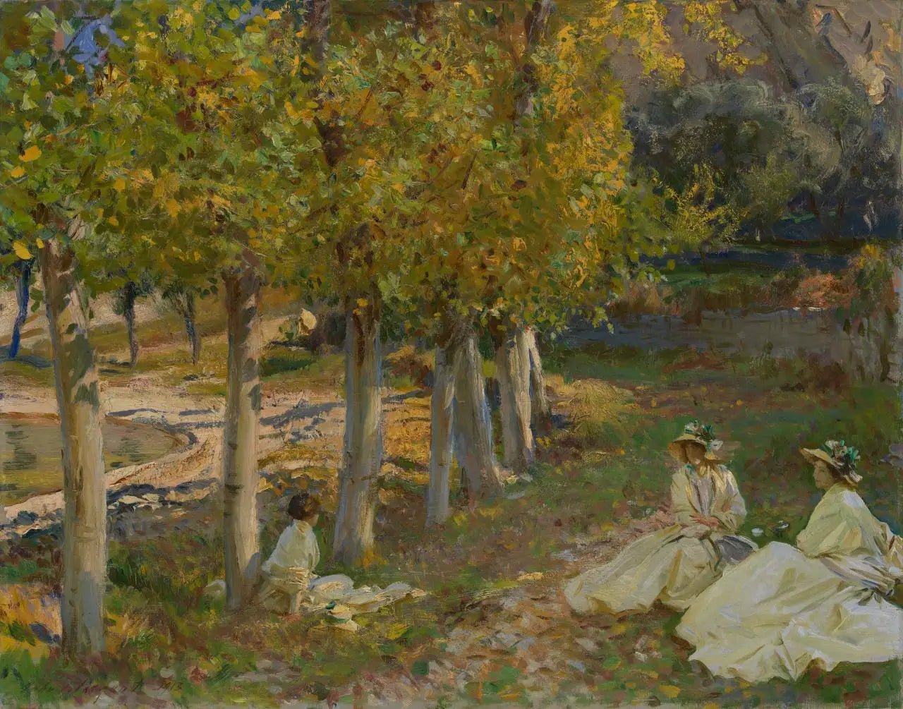 Reproduction du tableau « feuilles d'automne - John Singer Sargent » par Alpha Reproduction en peinture à l’huile