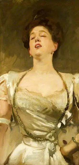 Reproduction du tableau « Mme George Batten chantant - John Singer Sargent » par Alpha Reproduction en peinture à l’huile