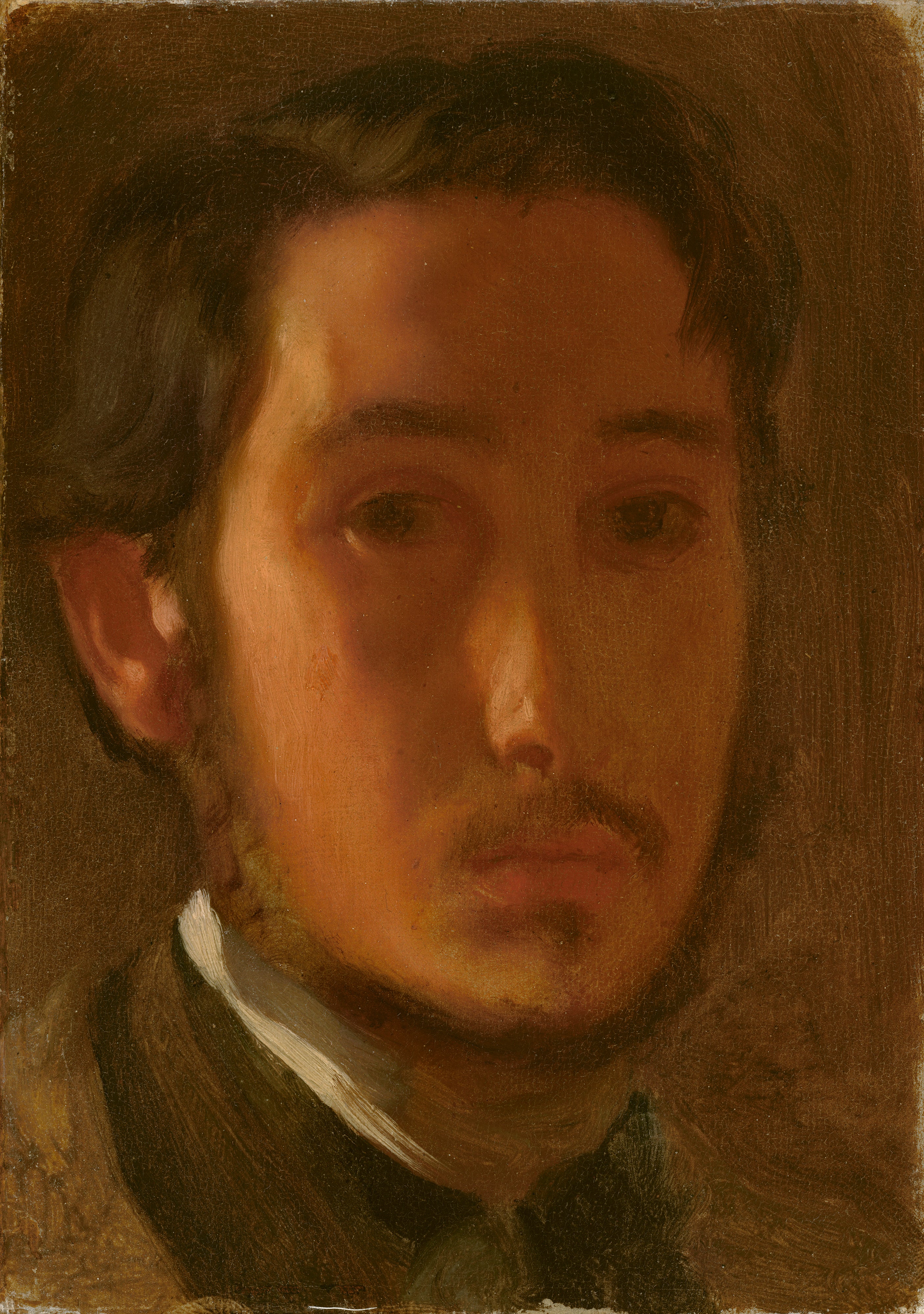 Reproduction du tableau « Autoportrait au col blanc - Edgar Degas » par Alpha Reproduction en peinture à l’huile
