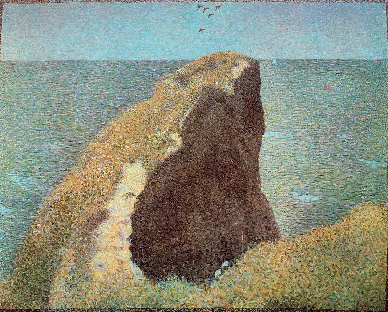 Reproduction du tableau « Le Bec du Hoc, Grandcamp - Georges Seurat » par Alpha Reproduction en peinture à l’huile