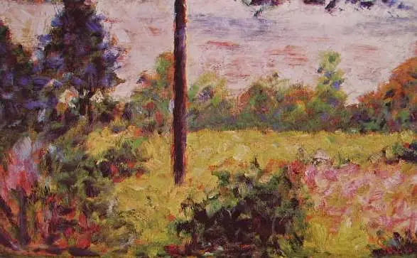 Reproduction du tableau « Champs arborés à Barbizon - Georges Seurat » par Alpha Reproduction en peinture à l’huile