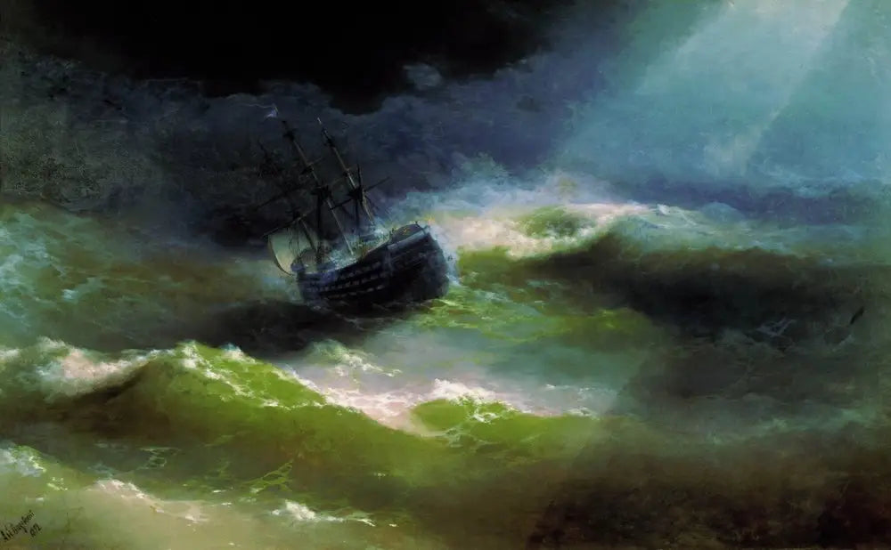 Le navire « Empress Maria » dans une tempête - Ivan Aïvazovski - Alpha Reproduction