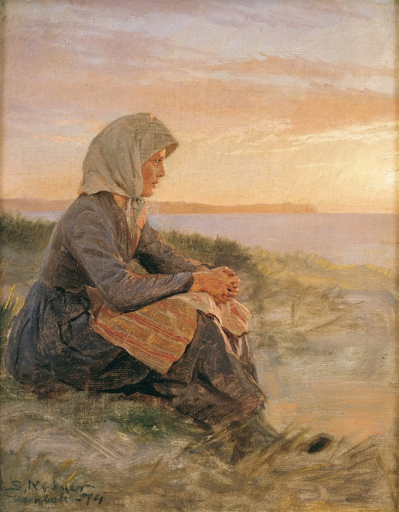 Sittende fiskerske, Hornbæk - Peder Severin Krøyer