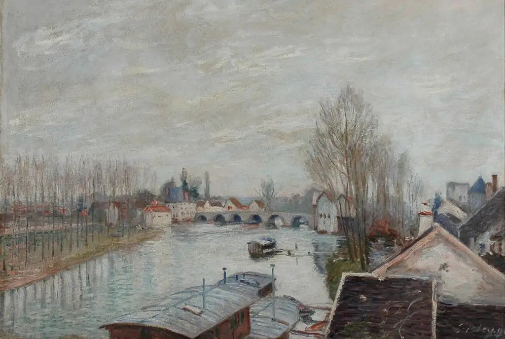 Reproduction du tableau « Le pont de Moret - Alfred Sisley » par Alpha Reproduction en peinture à l’huile