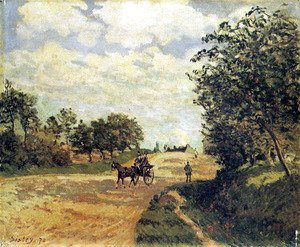 Reproduction du tableau « La Route de Mantes à Choisy-le-Roi - Alfred Sisley » par Alpha Reproduction en peinture à l’huile
