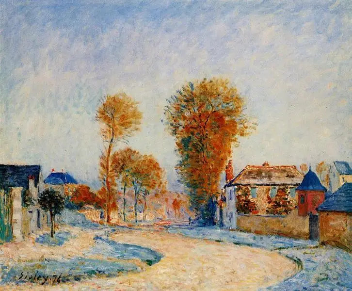 Første hvite frost - Alfred Sisley