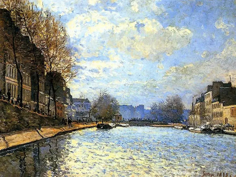 Utsikt over Saint-Martin-kanalen - Alfred Sisley
