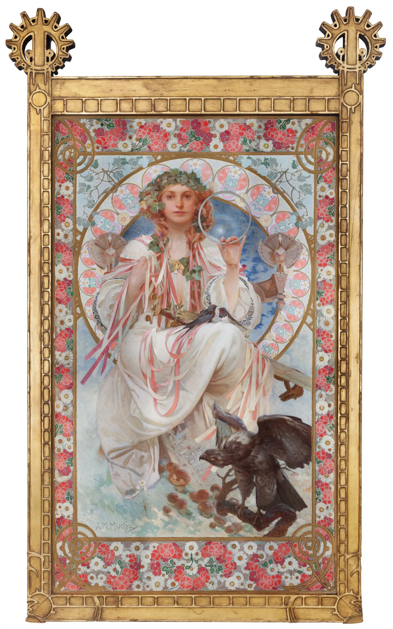 Portrett av Joséphine Crane-Bradley i Slavia - Alphonse Mucha