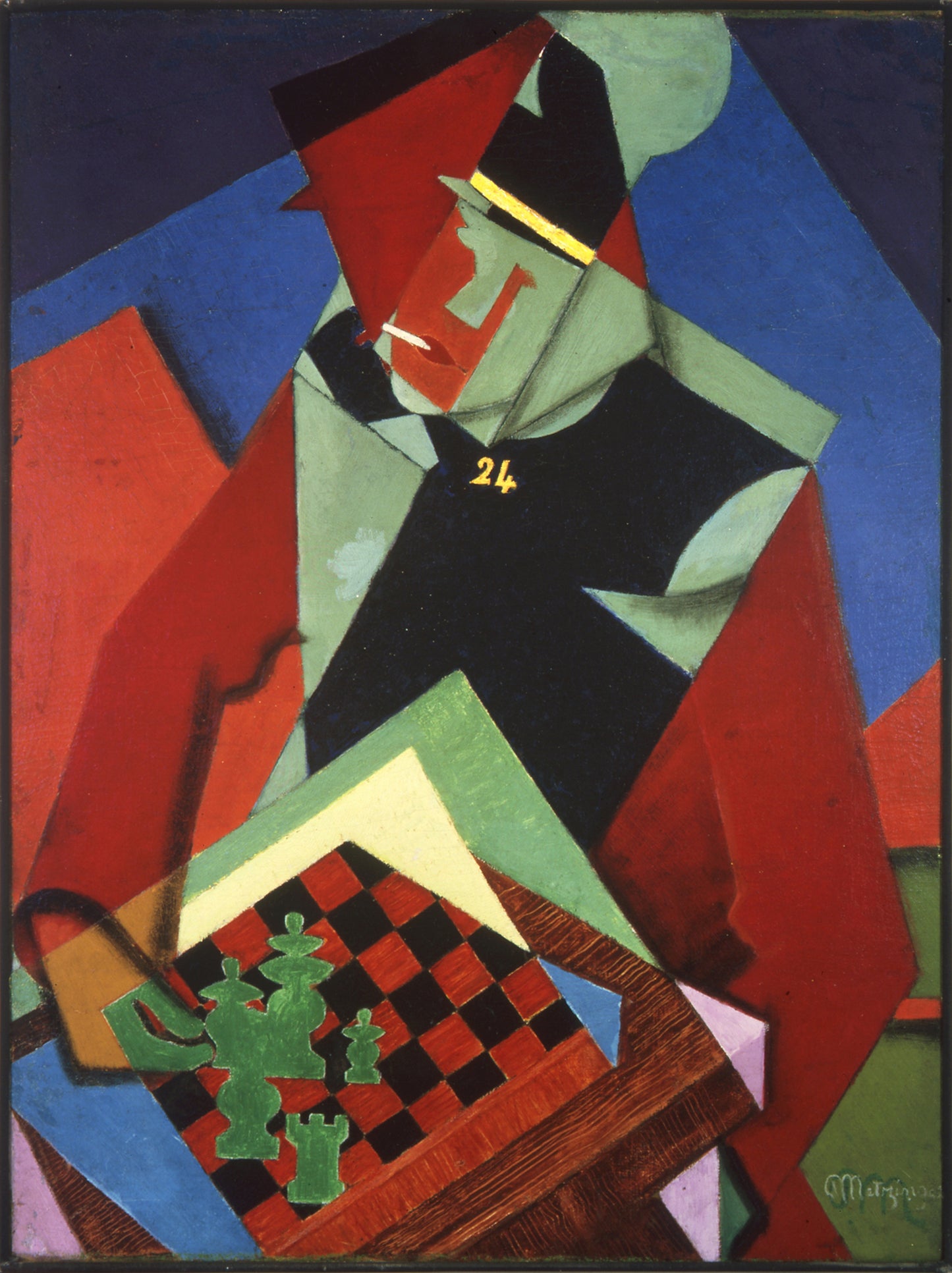 Soldat ved et sjakkspill – Jean Metzinger (1914–1915)