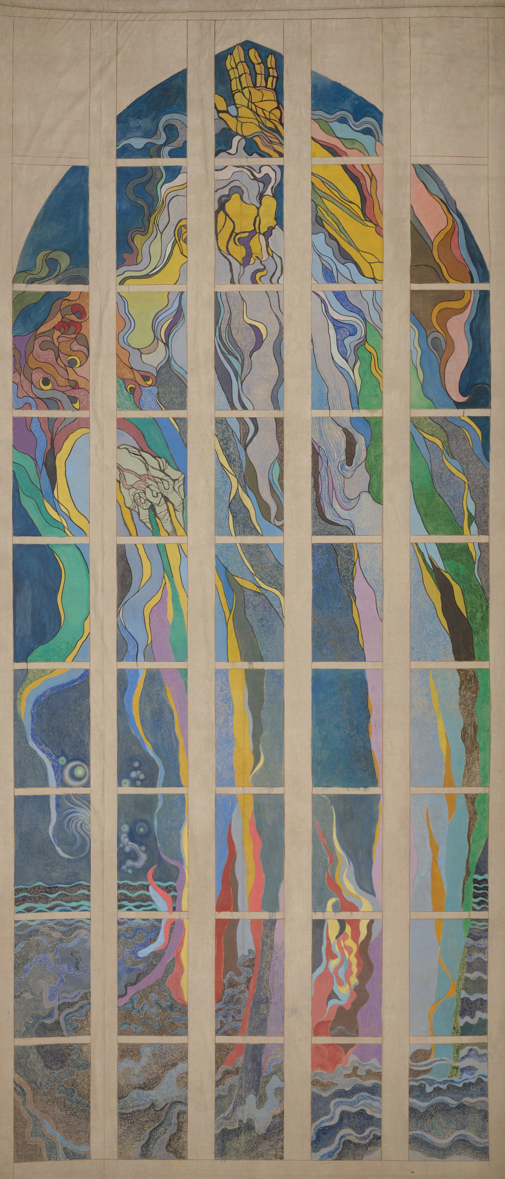 Dieu le Père. Projet de vitrail pour l'église franciscaine de Cracovie. - Stanisław Wyspiański