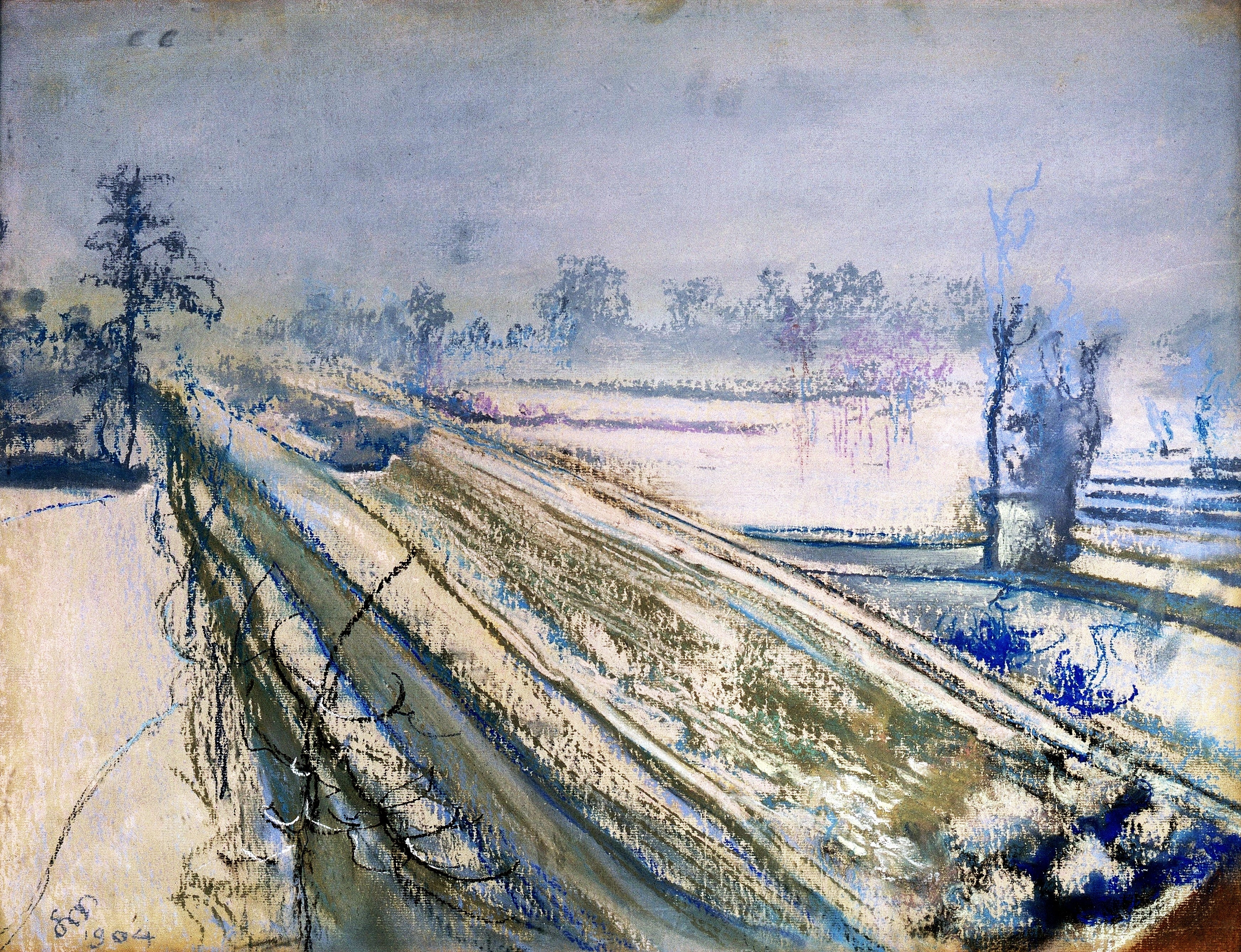 Vue sur le Tertre Kościuszko de la fenêtre de l'atelier de l'artiste. - Stanisław Wyspiański