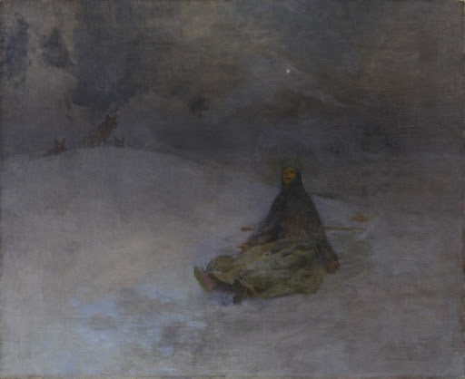 Studie for Kvinne i ørkenen 2 - Alphonse Mucha